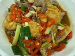 油豆腐炒剔骨肉-红色湘菜馆(春风店)