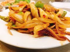 酱爆鱿鱼-大丰收海鲜酒楼·专业餐饮30年(连云港老字号店)