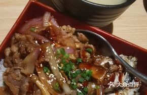 Salmon and Beef Rice Bowl