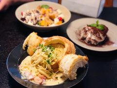 面包奶油意面-机器人火炉披萨