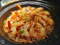 石锅蒜香蝴蝶虾-韵秋荷(宝山龙湖天街店)