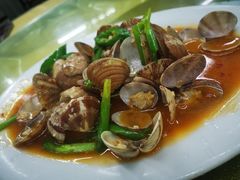 时椒爆炒花甲-乡味海鲜农家菜·巽寮土窑鸡(地道美食店)