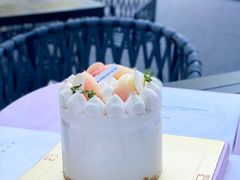 优格桃桃·蜜桃冰酪奶油蛋糕-福气鲜活面包·生日蛋糕