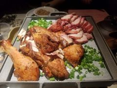 烤鸡烤肉双拼-绿茶餐厅(深圳龙华天虹购物中心店)