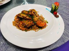 美极罗氏虾伴干烧意面-聚福宝合苑食府(南头镇店)