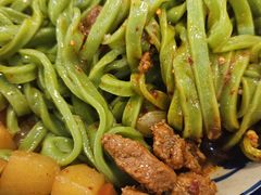 肉臊子干拌菠菜面-长青菠菜面·烧烤