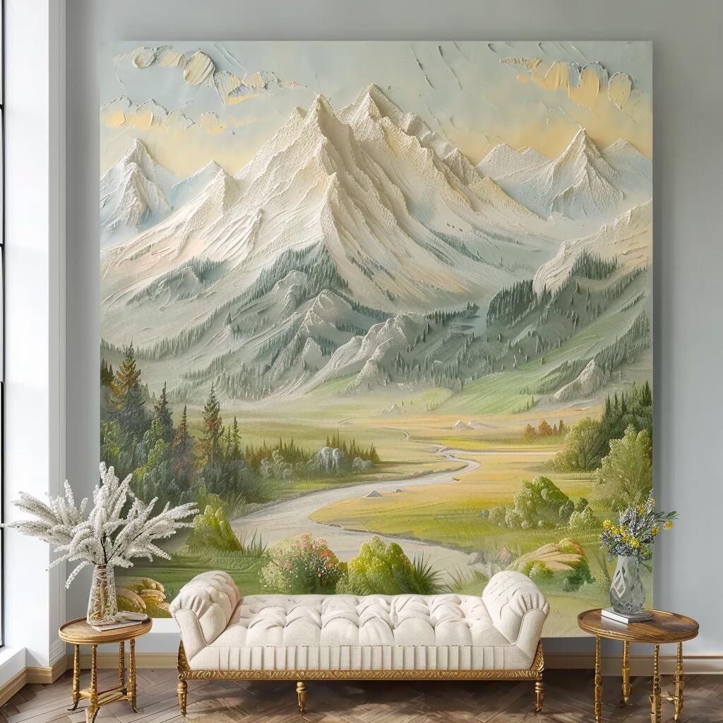浮雕山水