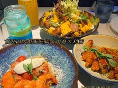 鲜茄茸大虾配马斯卡朋意大利面-BE BRIGHT KITCHEN(正佳广场店)