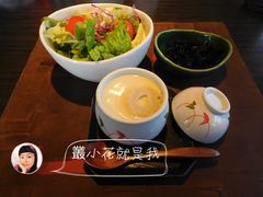 蛋羹和沙拉-滩万日本料理Nadaman(国贸大酒店)