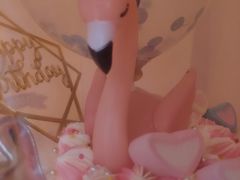 网红火烈鸟冰淇淋-八喜冰淇淋蛋糕(富国店)