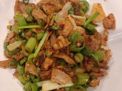 豆豉青椒炒油渣-湘肠香火锅店(团结湖店)