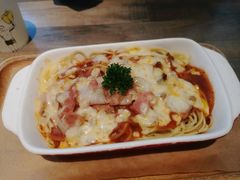 意式芝香培根肉酱焗意大利面-周沫西餐(漫广场店)