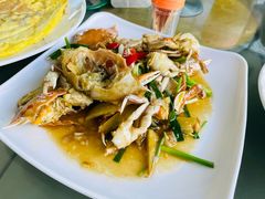 姜葱炒花蟹-七鲜渔港美食餐厅(巽寮湾海景店)