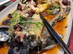 葱油清蒸鲟龙鱼-阿谋美食·广西菜