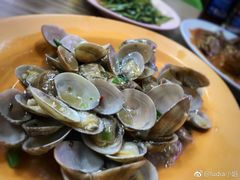 蒜蓉炒啦啦-新海山海鲜餐馆