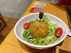 酥炸猪肉裹温泉蛋-胜博殿日式炸猪排(西红门店)