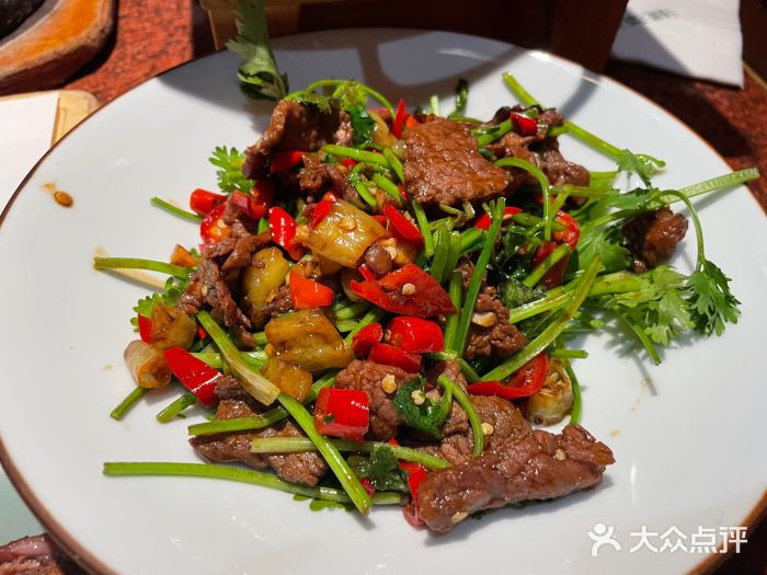 绿茶餐厅(蓝色港湾店)小炒牛肉图片