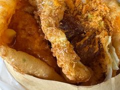 -小红车炸蛋葱油饼