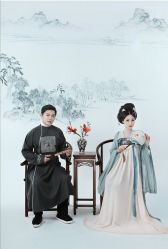 -后宫·古装汉服京剧儿童亲子全家福摄影