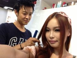 David首席为客人设计美美的造型-东瀛造型