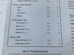 菜单-The Meat & Wine Co Southbank(南岸店)