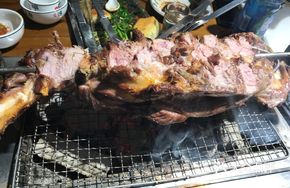 Unusual Charcoal-Grilled Lamb Leg