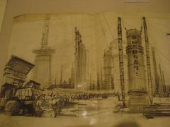 陈逸飞·素描《梅山工地写生》-上海油画雕塑院