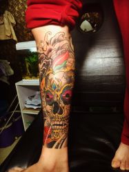 小腿嘎巴拉-北京蚩尤刺青