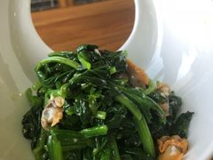 毛蚶子拌菠菜-地方名吃海鲜大馅蒸饺(北戴河店)
