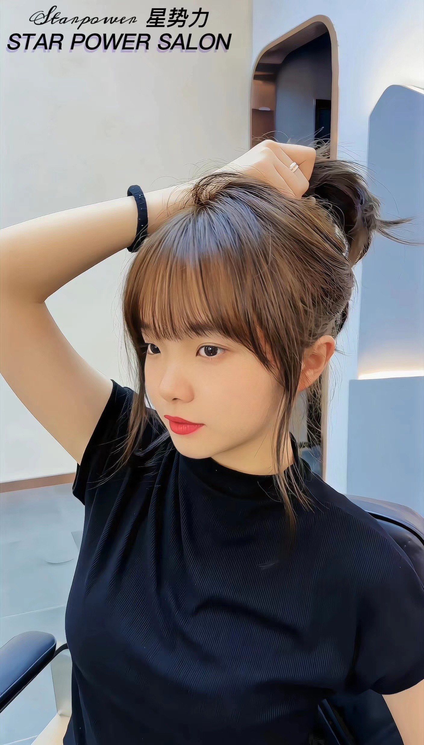 女生短发扎头发发型