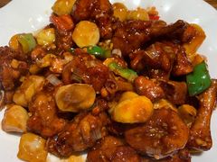 青龙山鸡肉炒栗子-东来菜馆•手抓海鲜家常菜•海鲜锅贴(鸽子窝店)