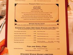 菜单-Keens Steakhouse