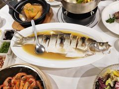 鸡汁蒸大白鱼-万龙洲海鲜(阜外店)
