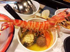 花竹虾-鲜入围煮花胶鸡海鲜火锅