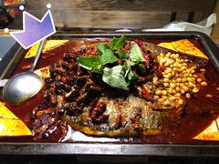 重庆豆花烤鱼-探鱼·鲜青椒爽麻烤鱼(东城万达广场店)