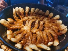 排骨豆角卷子-华盛园卷子王农家菜水库鱼
