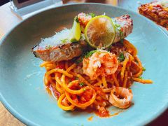 三文鱼海鲜茄汁面-The Diner X餐厅(青岛万象城店)