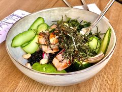 煎三文鱼芥末酱油汁和风碗-wagas(暖山店)