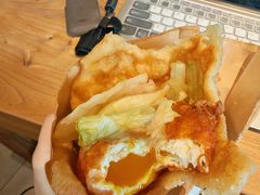 -小红车炸蛋葱油饼