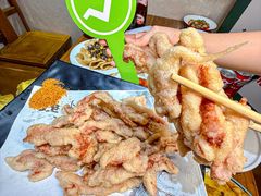 -东来菜馆•手抓海鲜家常菜•海鲜锅贴(鸽子窝店)