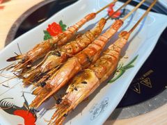 炭烤大号九节虾-大院涮烤·东北经典老味烧烤·铜锅涮肉(江南东路店)