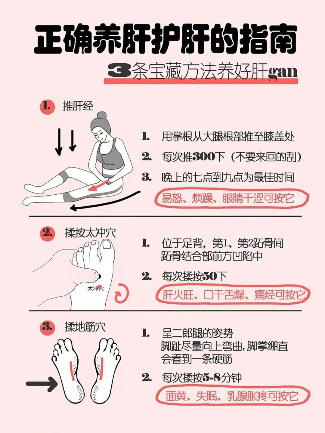 ✅3条宝藏方法养好肝

🌟推肝经:很适合易怒,烦躁,眼睛干涩的