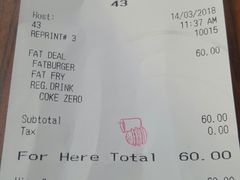 账单-FATBURGER 特富客汉堡(外交公寓店)