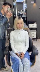 点击看大图 -藤野造型烫发染发