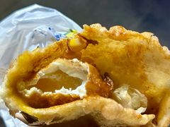 -小红车炸蛋葱油饼
