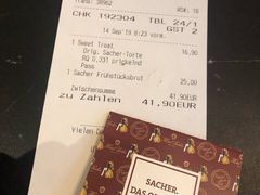 账单-Cafe Sacher(WIEN)