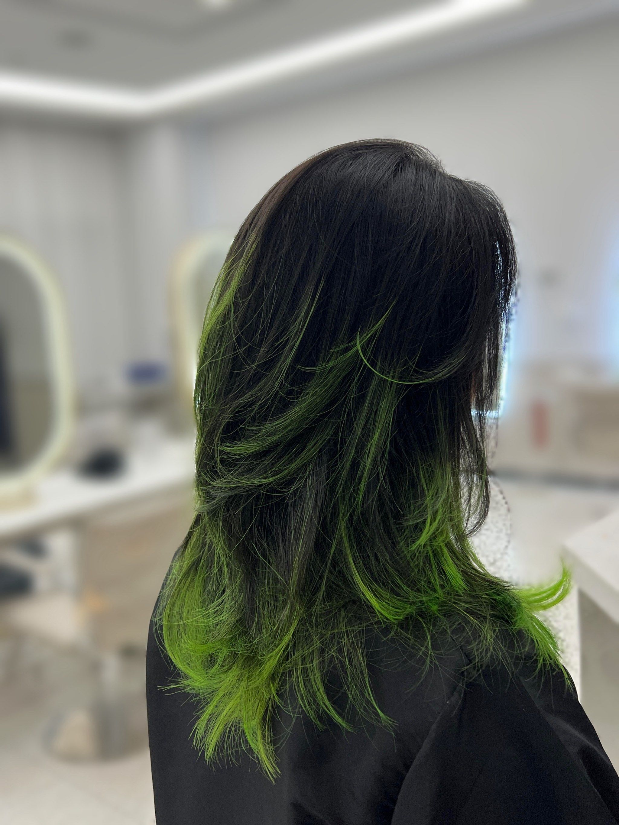 pd·漂发·染发烫发(万达店)鲻鱼头➕绿色发尾染!