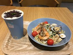 白酒蒜香海鲜总汇意大利面-奎克咖啡Cuiqu(晶品店)