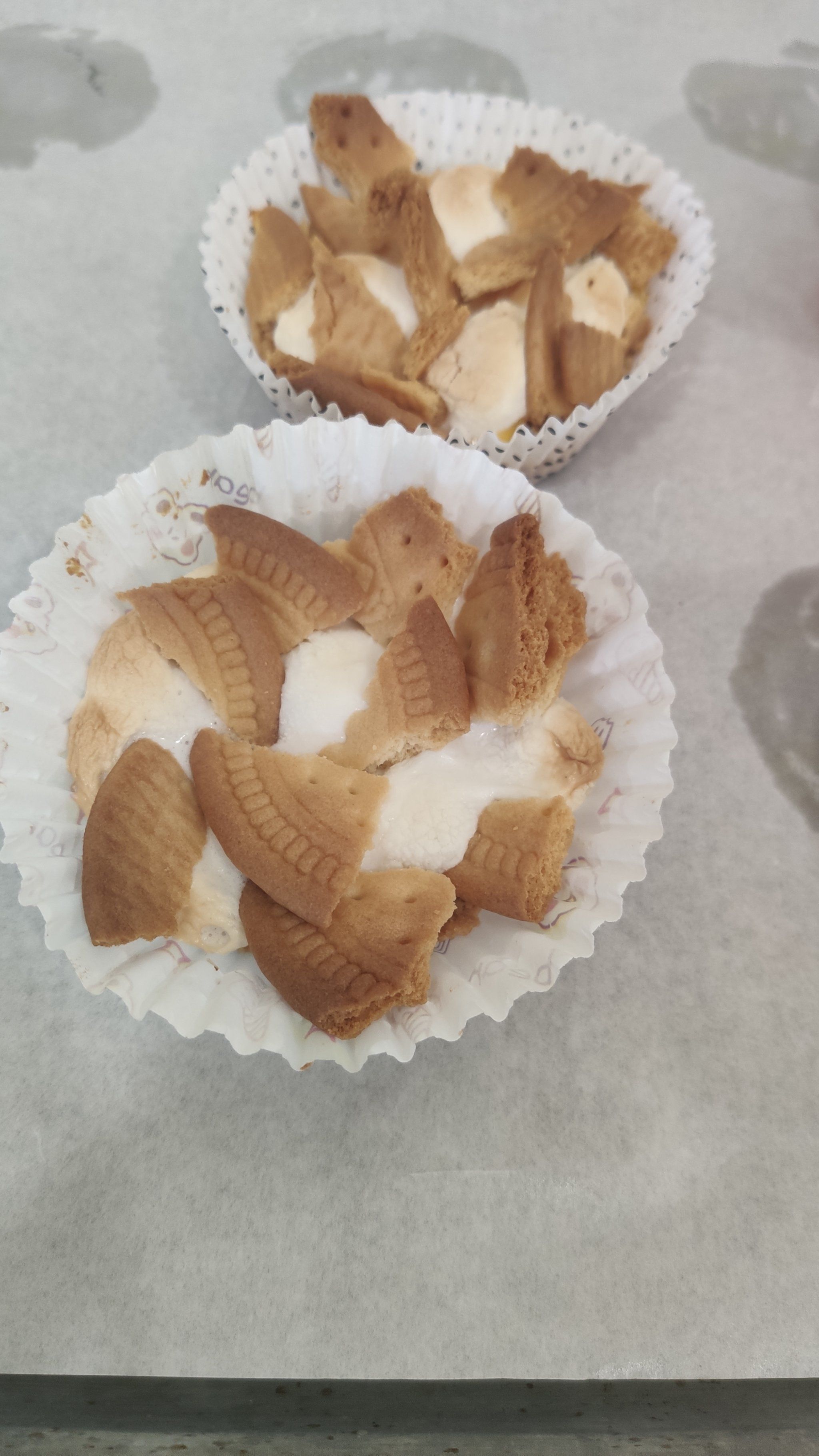 今日热量炸弹97
烤棉花糖夹心饼干?