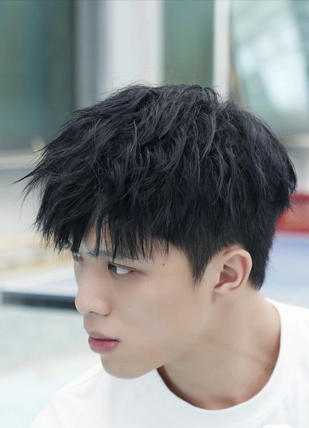 男士碎盖发根烫随意打理